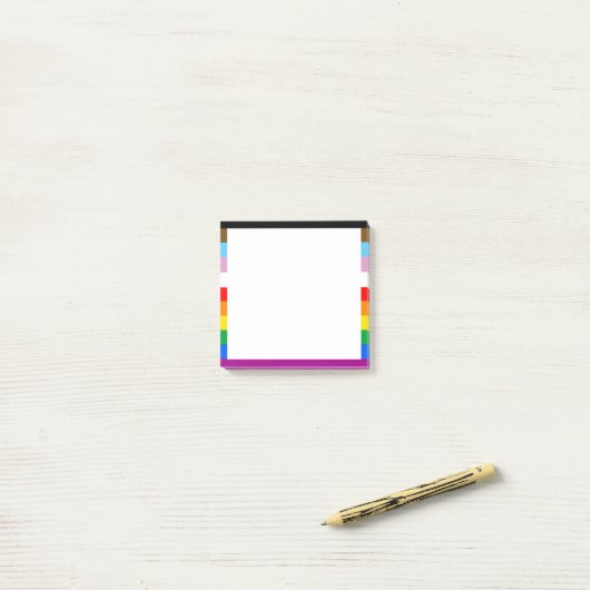 POST-IT® DRAPEAU PRIDE LGBTQ+ INCLUSIF (Sur un bureau)