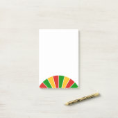 Post-it® DRAPEAU RASTAFARI BOUTON RAYONS + vos idées (Sur un bureau)