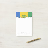 Post-it® Drapeau Saint-Vincent (Sur un bureau)