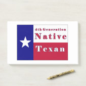 Post-it® Drapeau texan natif de 4e génération (Sur un bureau)