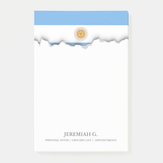 Post-it® Drapeau traditionnel de l'Argentine (Devant)