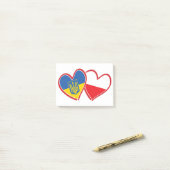 Post-it® Drapeau Ukraine-Pologne (Sur un bureau)