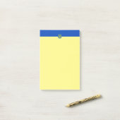 Post-it® Drapeau ukrainien Armoiries (Sur un bureau)