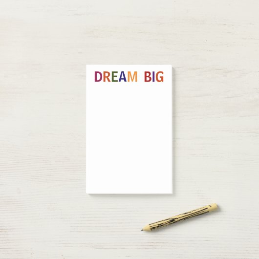 Post-it® Dream Big Multicolore (Sur un bureau)