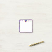 Post-it® Dream Big Purple Galaxy Gold Monogramme Petit Carr (Sur un bureau)