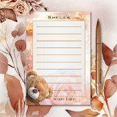 Post-it® Dreamy Romantic Wish List Bear Post-it Notes