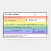 Post-it® Droit d'attraction Rainbow Blank Check (Devant)