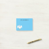 Post-it® Drôle curieuse dessin animé d'oie domestique (Sur un bureau)