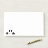 Post-it® Drôle Curious Eyes Notes collantes (Sur un bureau)