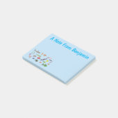 Post-it® Drôle des créatures marines dessin motif (Incliné)