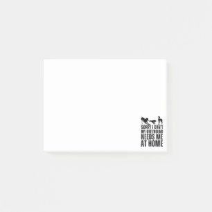 Post-it® Drôle Désolé Je Ne Peux Pas Mon Lévrier a Besoin d