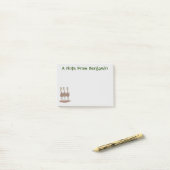 Post-it® Drôle dessin animé du trio australien emu (Sur un bureau)