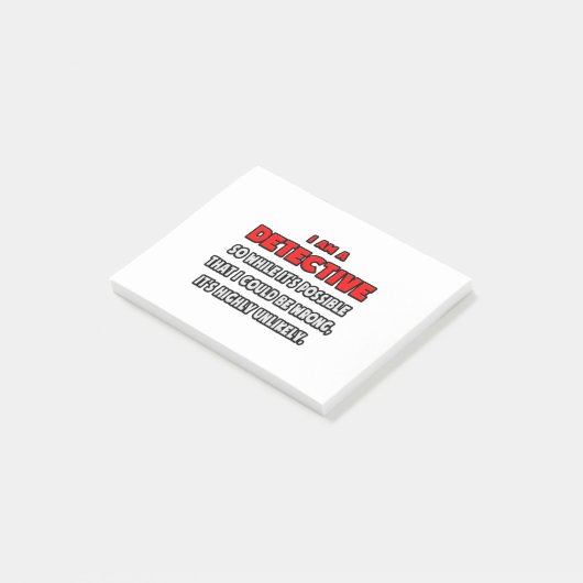 Post-it® Drôle détective .. Très improbable (Incliné)