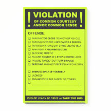 Drôle Faux Parking Billet Conduite