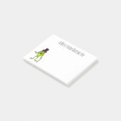 Post-it® Drôle grenouille avec chapeau dessus dessin animé (Incliné)