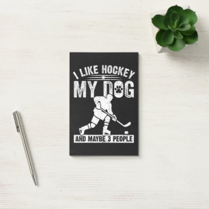 Post-it® Drôle J'aime le hockey Mon chien et peut-être 3 pe