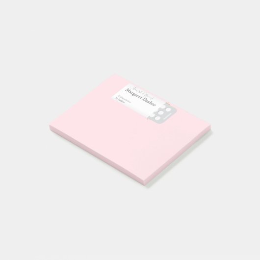 Post-it® Drôle Lt Rose Chillaxadation 30 Tablet Pill Pack (Incliné)