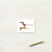 Post-it® Drôle mignon dachshund pour parent chien long (Sur un bureau)