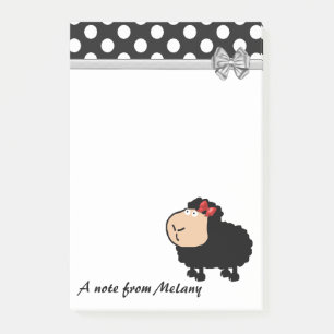 Post-it® Drôle mignon dessin animé poule pois monogramme