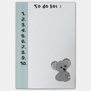 Post-it® Drôle mignon koala bébé" To do list"