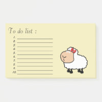 Drôle mignon mouton de dessin animé"à faire liste"