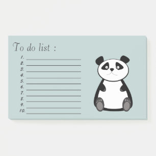 Post-it® Drôle mignon panda de dessin animé "à faire la lis