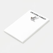 Post-it® Drôle Pigeon Cartoon, "Localisation Cible" Humour (Incliné)
