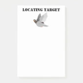 Post-it® Drôle Pigeon Cartoon, "Localisation Cible" Humour (Devant)