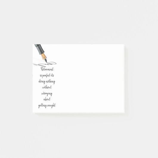 Post-it® Drôle Retraite Ne rien faire Ne pas se faire attra (Devant)