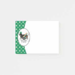 Post-it® Drôle St. Patrick's Day Dachshund (noir & bronzage