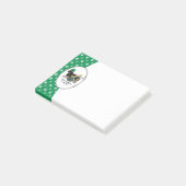 Post-it® Drôle St. Patrick's Day Dachshund (noir & bronzage (Incliné)