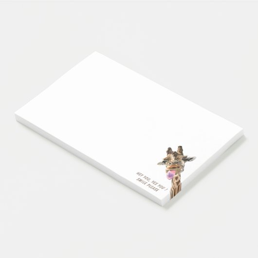 Post-it® Drôle Sticky Notes Jouer Giraffe - Texte Personnal (Incliné)