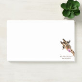 Post-it® Drôle Sticky Notes Jouer Giraffe - Texte Personnal (Bureau)