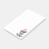 Post-it® Drôle Tie Dye Flamant rose Hippie (Incliné)