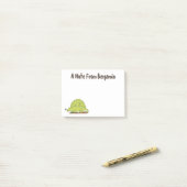 Post-it® Drôle vert dimétrodon dessin animé dinosaure (Sur un bureau)