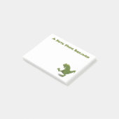 Post-it® Drôle vert t rex dessin animé de dinosaure (Incliné)