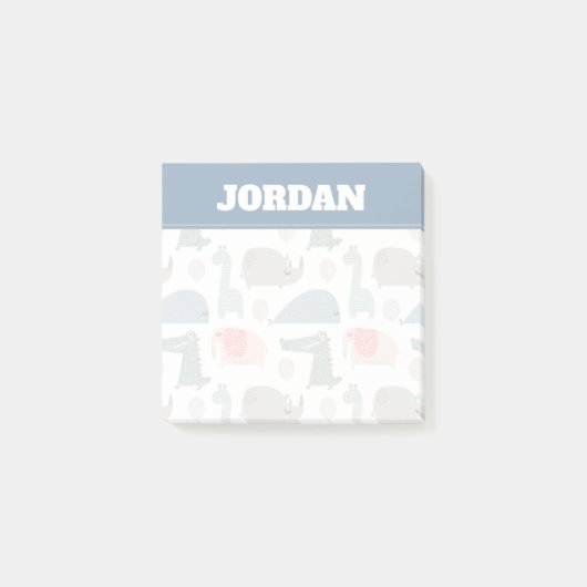 Post-it® Drôle Visage mignon Doodle Motif animal (Devant)