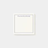 Post-it® Du bureau de Classic Monogram Bleu Blanc (Devant)