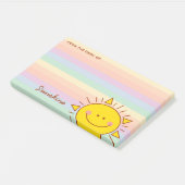Post-it® Du bureau de Cute Little Rainbow Sunshine (Incliné)