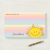 Post-it® Du bureau de Cute Little Rainbow Sunshine (Sur un bureau)