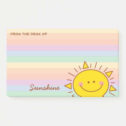 Post-it® Du bureau de Cute Little Rainbow Sunshine (Devant)