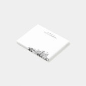 Post-it® Du bureau de Detroit Skyline Personnalisé (Incliné)