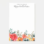 Post-it® Du bureau de Floral moderne Nom du script (Devant)