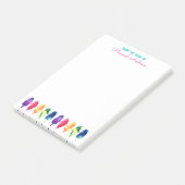 Post-it® Du bureau de la crème glacée d'aquarelle (Incliné)