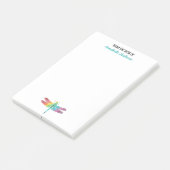 Post-it® Du bureau de la libellule d'aquarelle (Incliné)