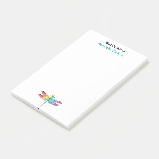 Post-it® Du bureau de la libellule d'aquarelle (Incliné)