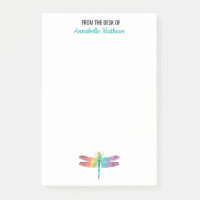 Du bureau de la libellule d'aquarelle