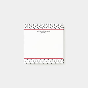 Post-it® Du bureau de la mascotte dalmatienne d'école de  