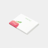 Post-it® Du bureau de l'aquarelle rouge Apple de professeur (Incliné)