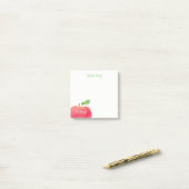 Post-it® Du bureau de l'aquarelle rouge Apple de professeur (Sur un bureau)